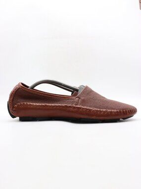 Bragano Men's Size 11.5 M Brown Leather Slip on Loafers Dress Shoes Italy